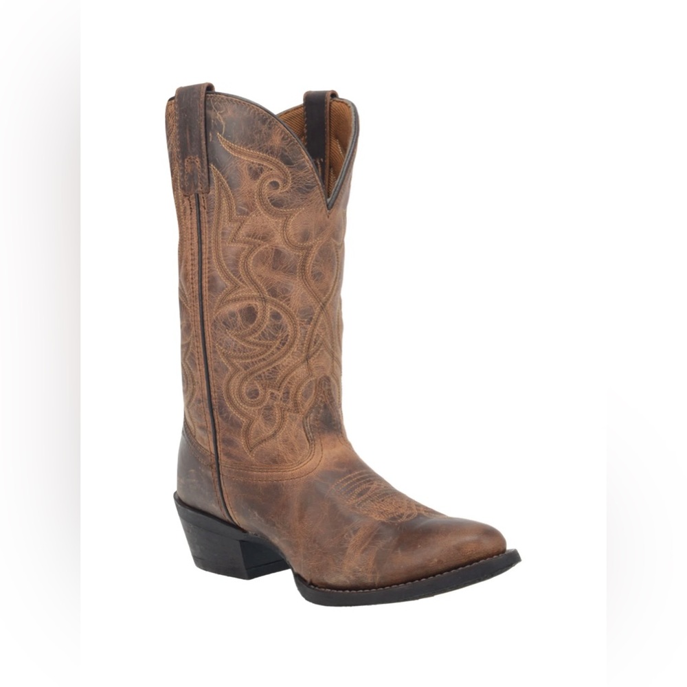 Laredo Womens Maddie Cowboy Boots Leather Tan Gem